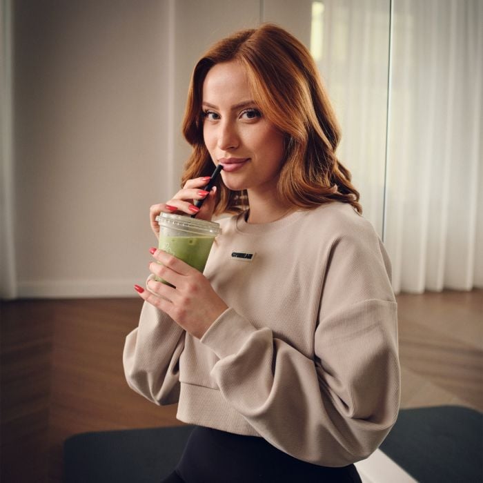 Ženska Cropped dukserica Aura Grey - GymBeam M