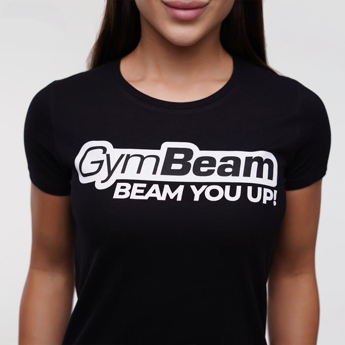 Ženska majica Beam Black - GymBeam XL