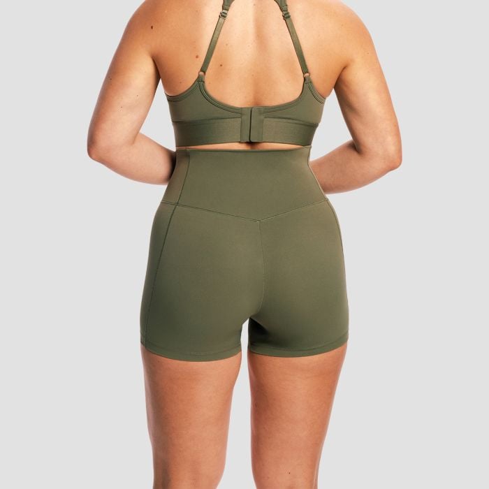 Ženske kratke hlače Combat Olive Grey - GymBeam XL