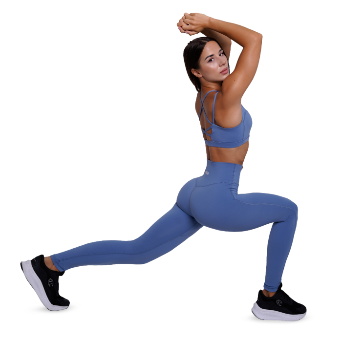 Women‘s FIT Leggings Steel Blue - GymBeam M