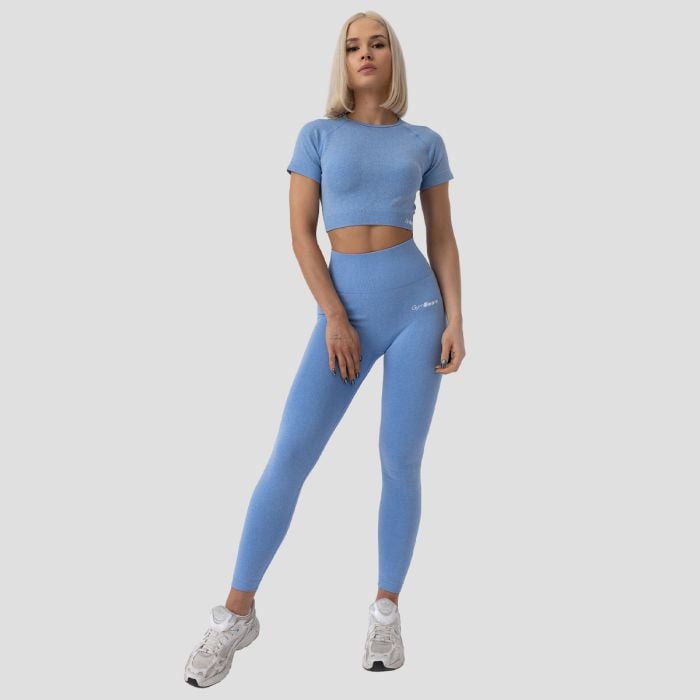 Ženski crop top FLO Blue - GymBeam XL