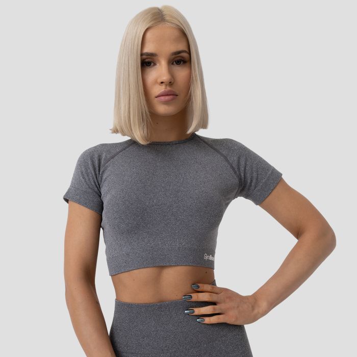 Ženski crop top FLO Grey - GymBeam XL