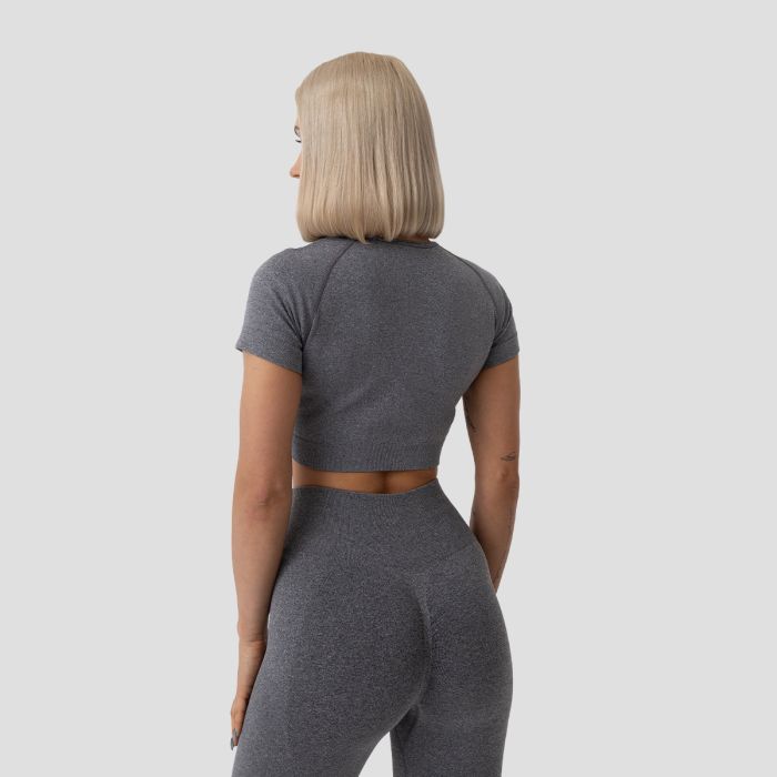 Ženski crop top FLO Grey - GymBeam XL