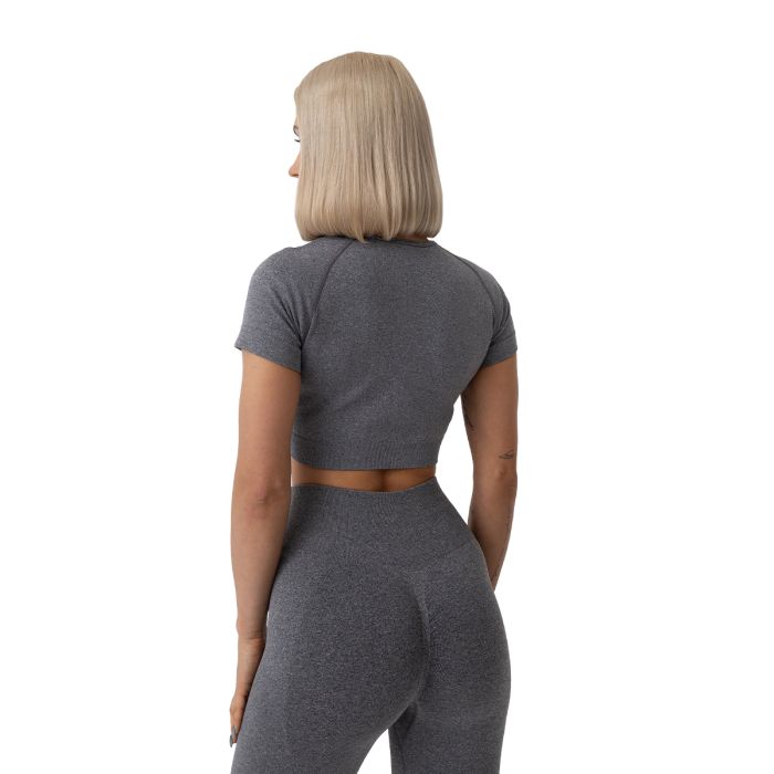 Ženski crop top FLO Grey - GymBeam XL