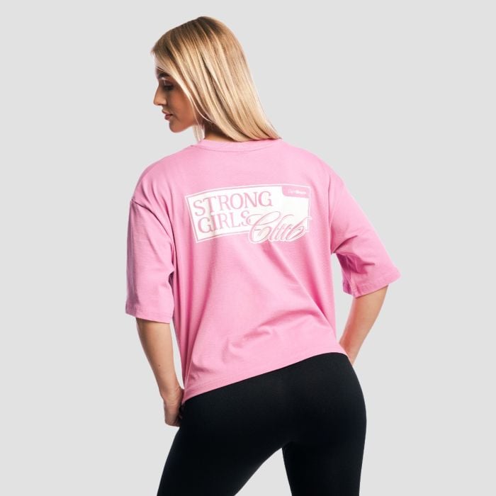 Ženska majica Girls Club Boxy Pink - GymBeam XL