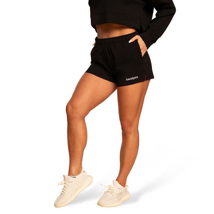 Ženske kratke hlačice Sweatshorts Grace Black - BeastPink XL