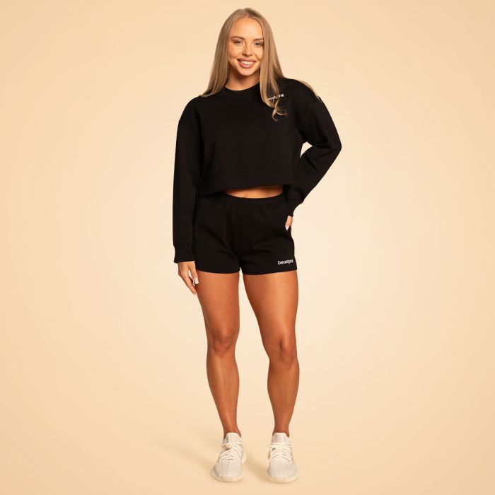 Ženske kratke hlačice Sweatshorts Grace Black - BeastPink XL