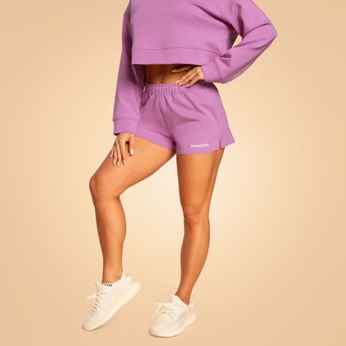Ženske kratke hlačice Sweatshorts Grace Purple - BeastPink XL
