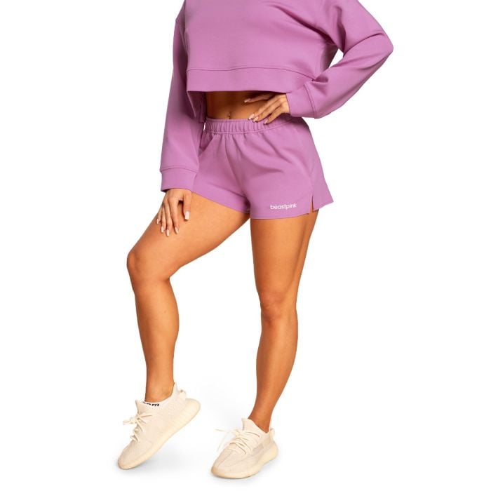 Ženske kratke hlačice Sweatshorts Grace Purple - BeastPink XL