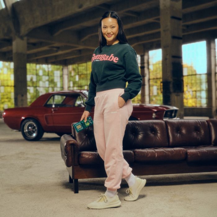 Ženska trenirka GymBabe Cherrybloom - GymBeam S