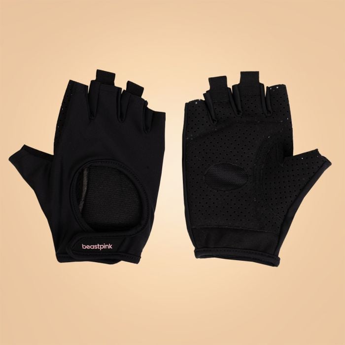 Ženske fitness rukavice Hyper Black - BeastPink L