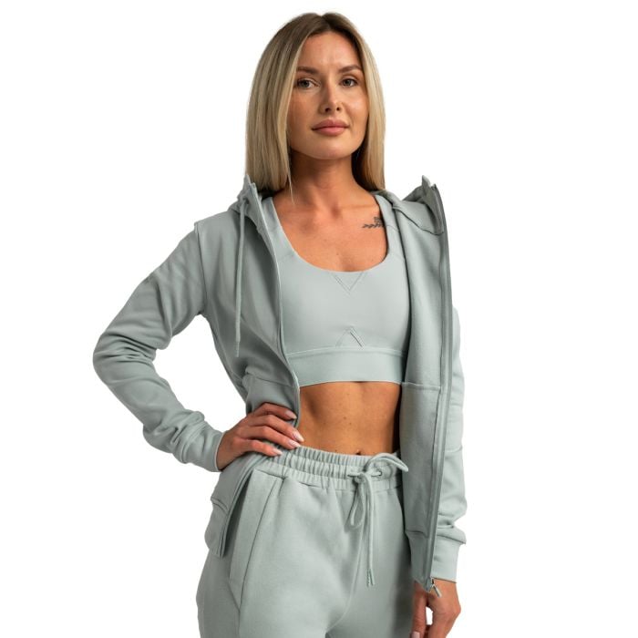Ženska dukserica Limitless Zip Up Eucalypt - GymBeam S