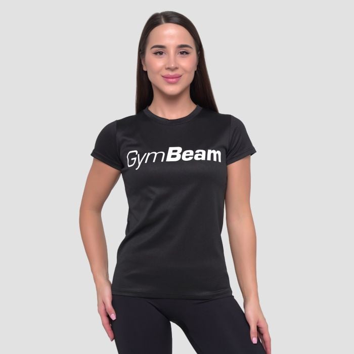 Ženska majica Mesh Essence Black - GymBeam XL
