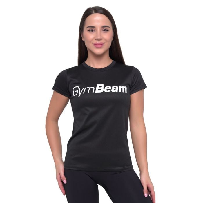 Ženska majica Mesh Essence Black - GymBeam XL