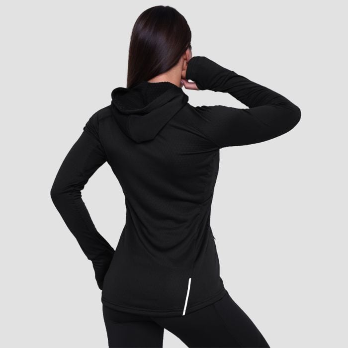 Ženska majica za trčanje 1/2 Zip Black - GymBeam M