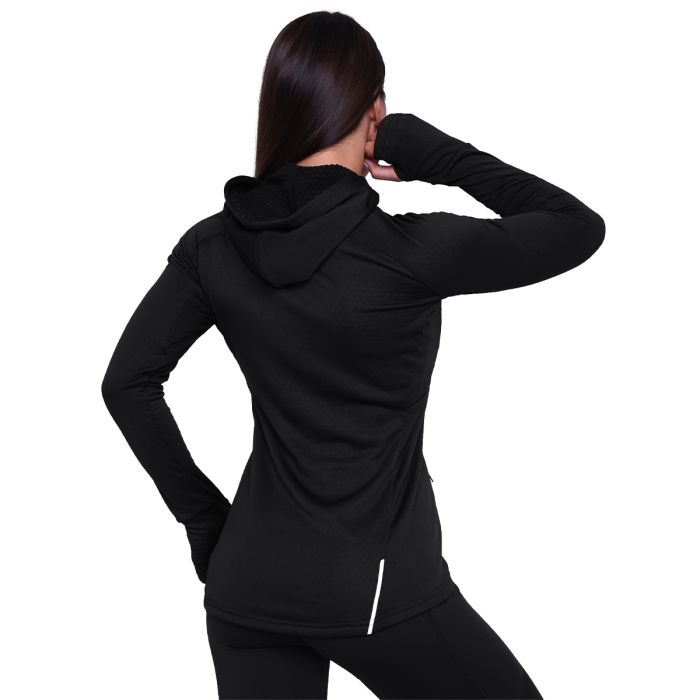 Ženska majica za trčanje 1/2 Zip Black - GymBeam M