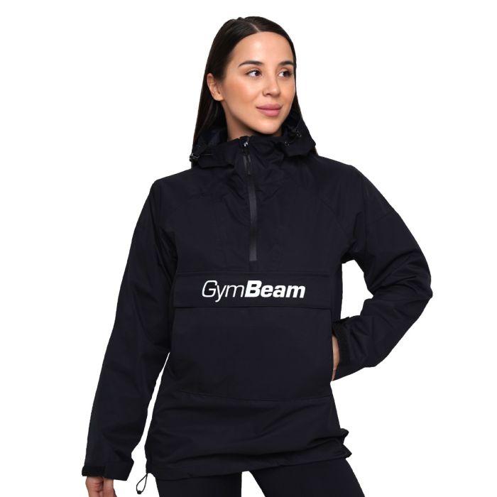 Ženska jakna za kišu Smock Black - GymBeam XL