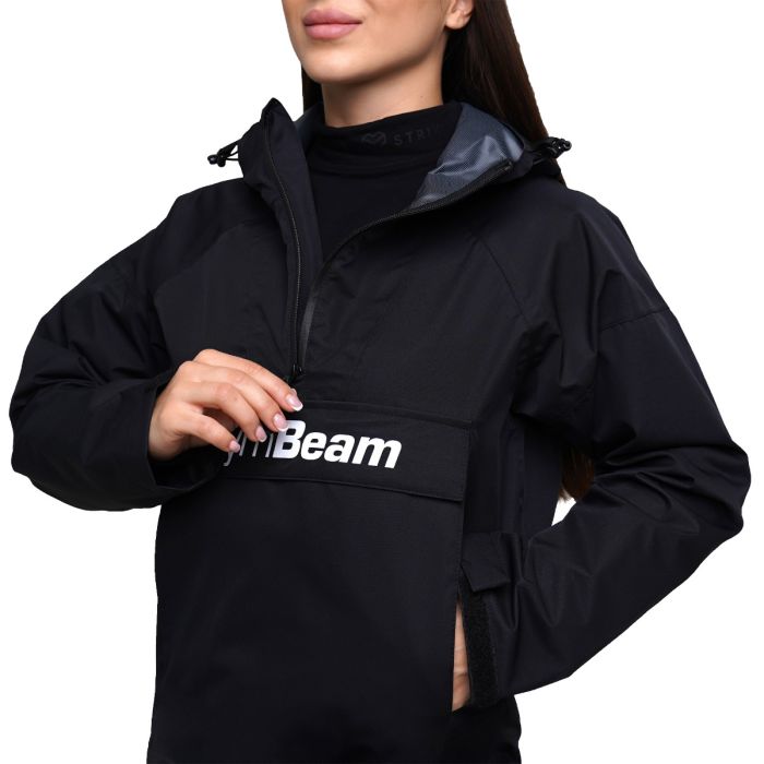 Ženska jakna za kišu Smock Black - GymBeam XL