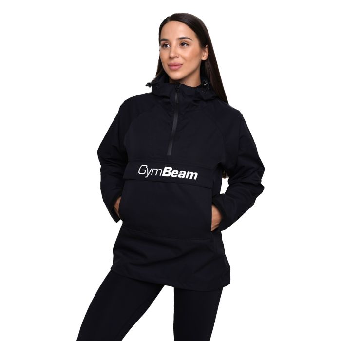 Ženska jakna za kišu Smock Black - GymBeam XL