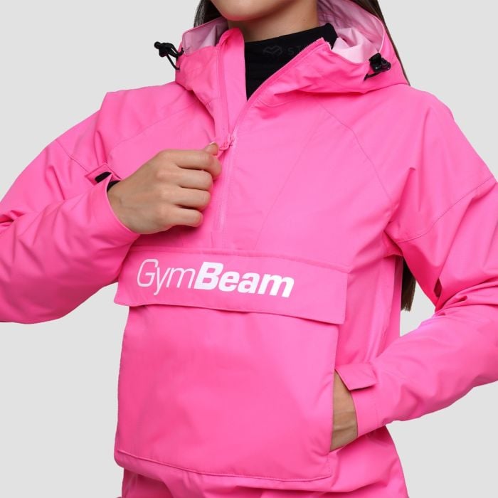 Ženska jakna za kišu Smock Fuchsia - GymBeam L