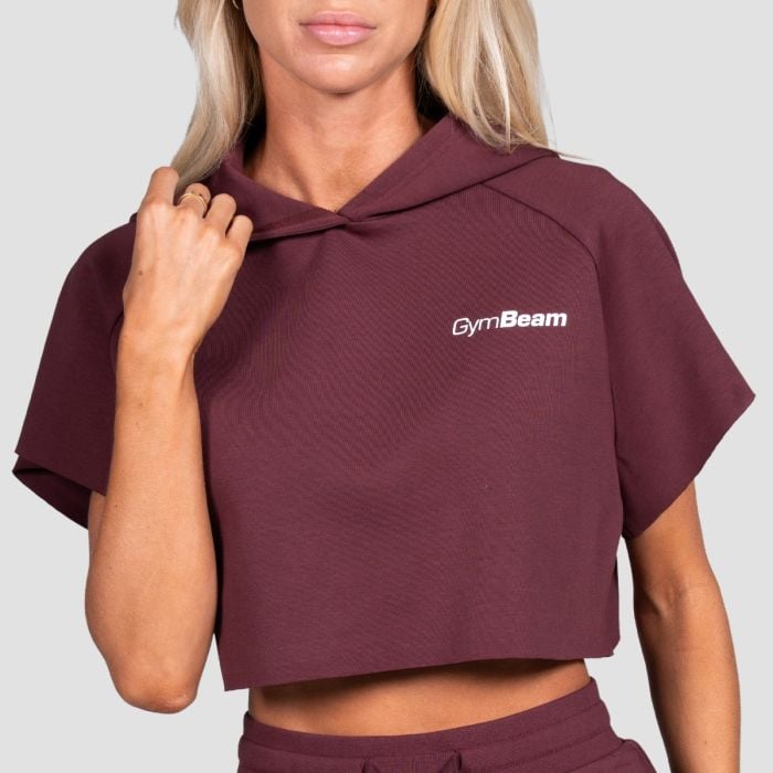 Ženska dukserica Cropped Relay Fig - GymBeam S