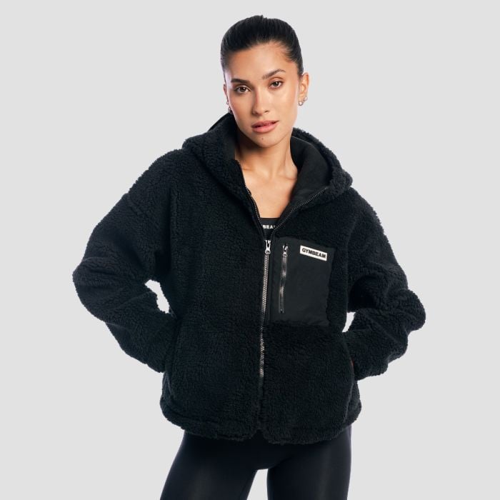 Ženska jakna Sherpa Black - GymBeam S