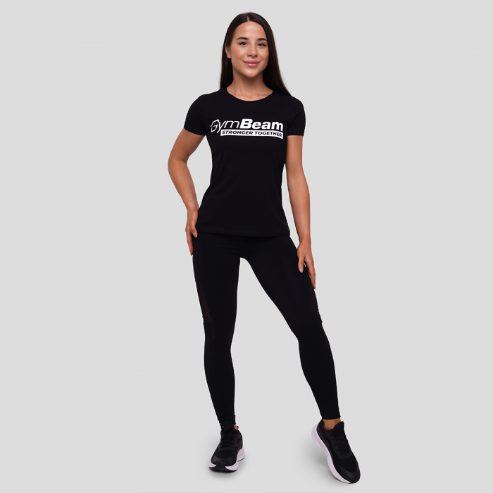 Women‘s Stronger Together T-shirt Black - GymBeam XXL