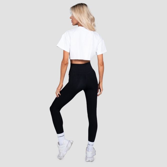 Ženski Crop Top Thrive White - GymBeam L