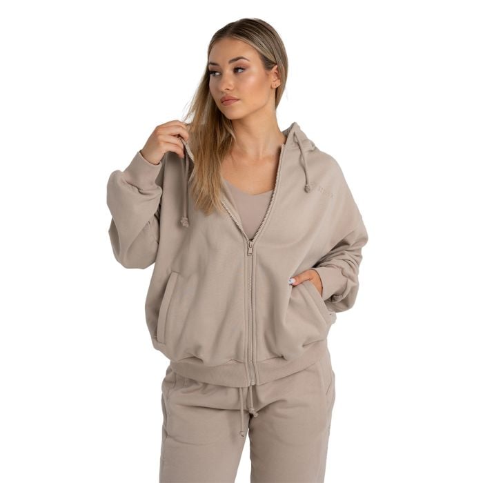 Ženska dukserica Zip Up Taupe - STRIX L