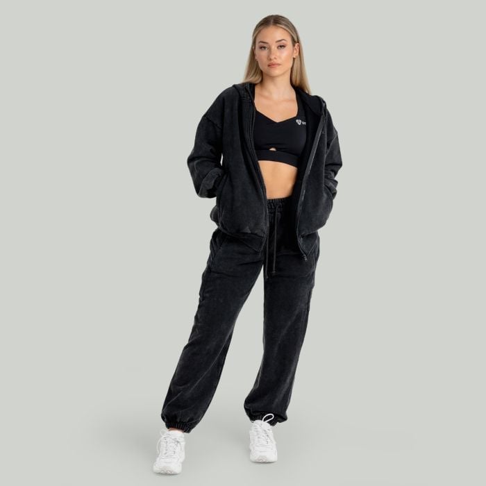 Ženska dukserica Zip Up Washed Black - STRIX L