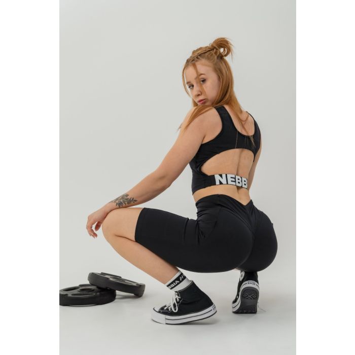 Women’s Gym Therapy Cropped Tank Top Black - NEBBIA L