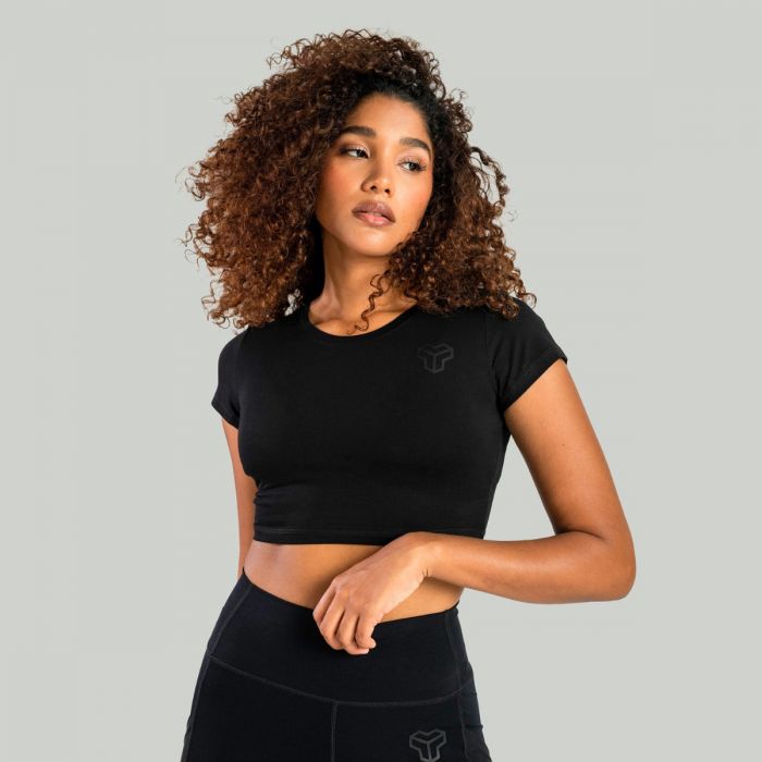 Ženski CropTop Essential Black - STRIX L