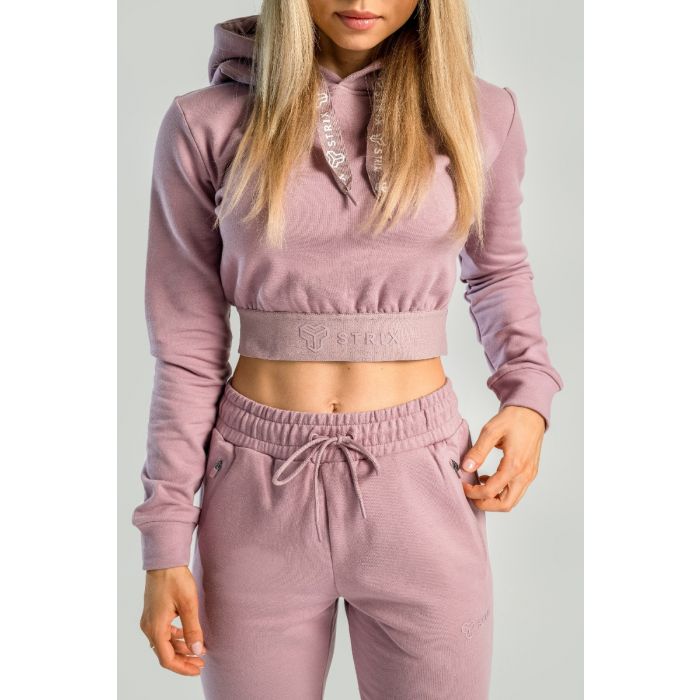 Ženska dukserica Essential Cropped Mauve – STRIX L