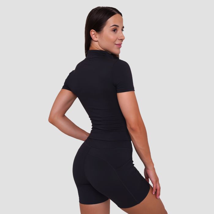 Ženska majica Ignite Cropped Black - GymBeam L