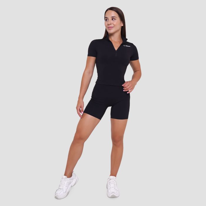 Ženska majica Ignite Cropped Black - GymBeam L