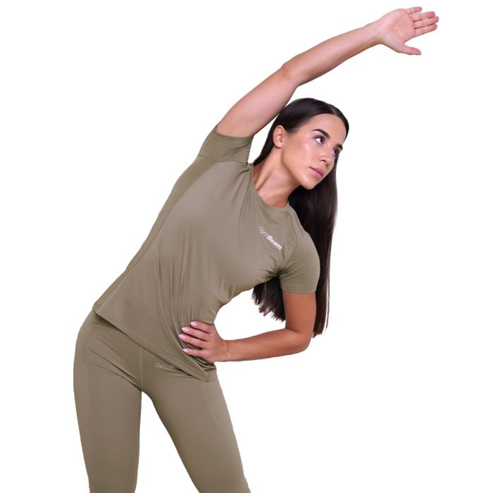 Ženska majica za trčanje Pulse Vetiver - GymBeam XXL