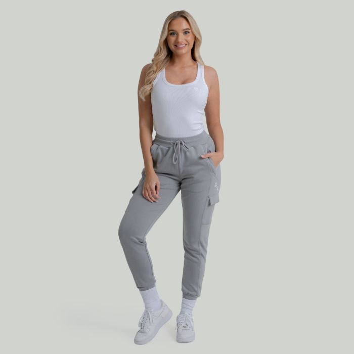 Ženska majica bez rukava Ribbed White - STRIX L