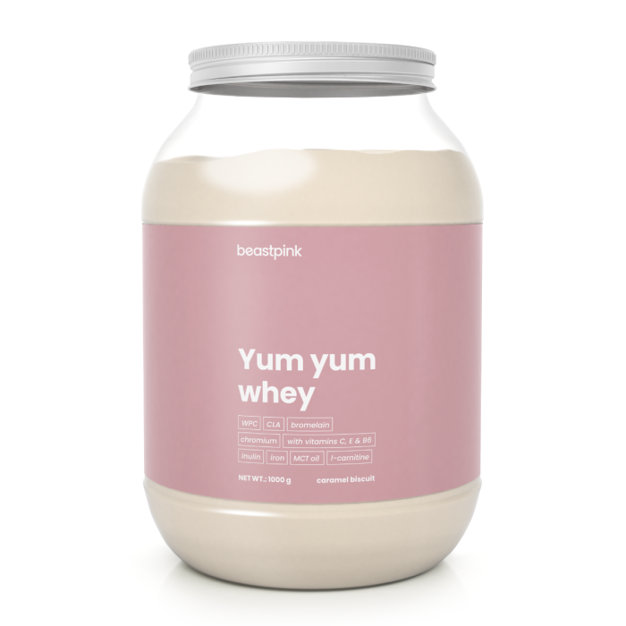 Yum Yum Whey - BeastPink + pokloni 1000 g - vanilija  - sladoled