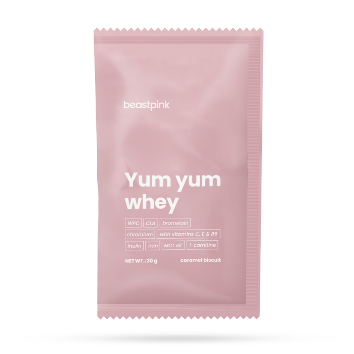 Yum Yum Whey uzorak - BeastPink 30 g - karamel biskvit