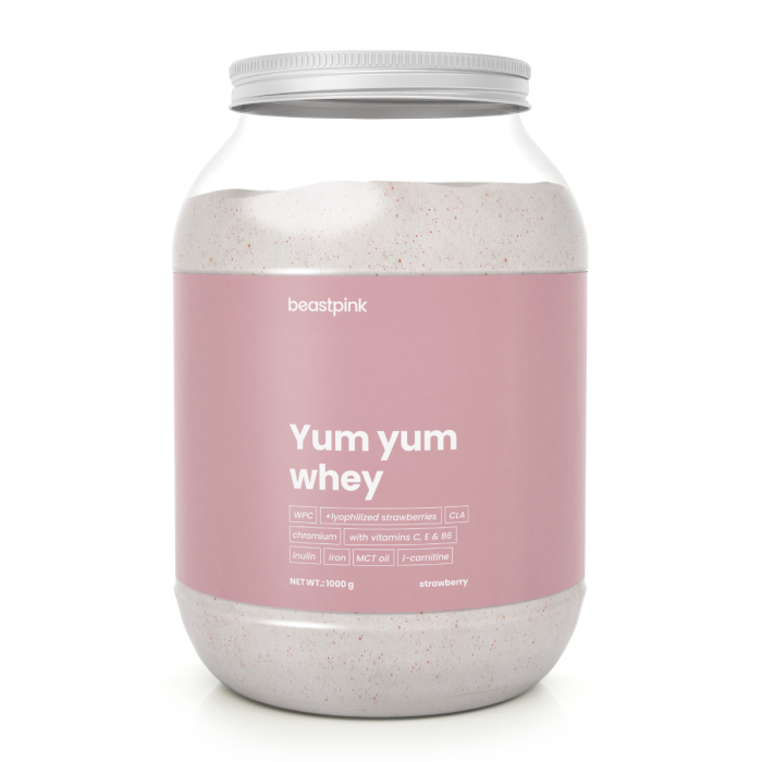 Yum Yum Whey - BeastPink + pokloni 1000 g - vanilija  - sladoled