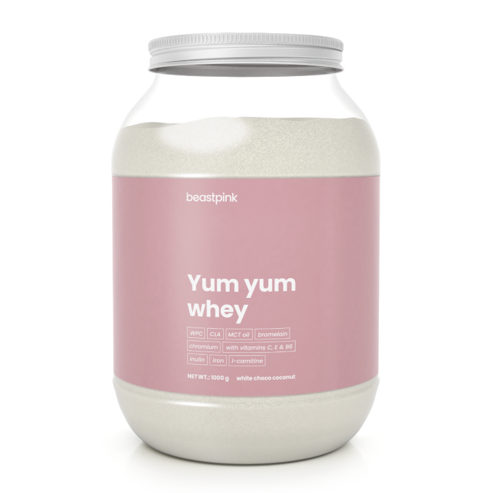 Yum Yum Whey - BeastPink + pokloni 1000 g - vanilija  - sladoled