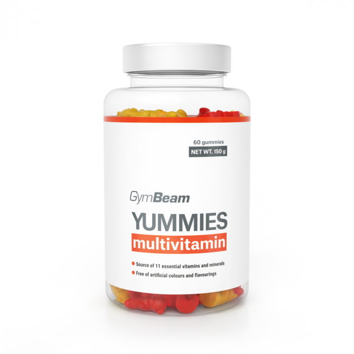 Multivitamin Yummies - GymBeam orange lemon cherry - 60 kaps.