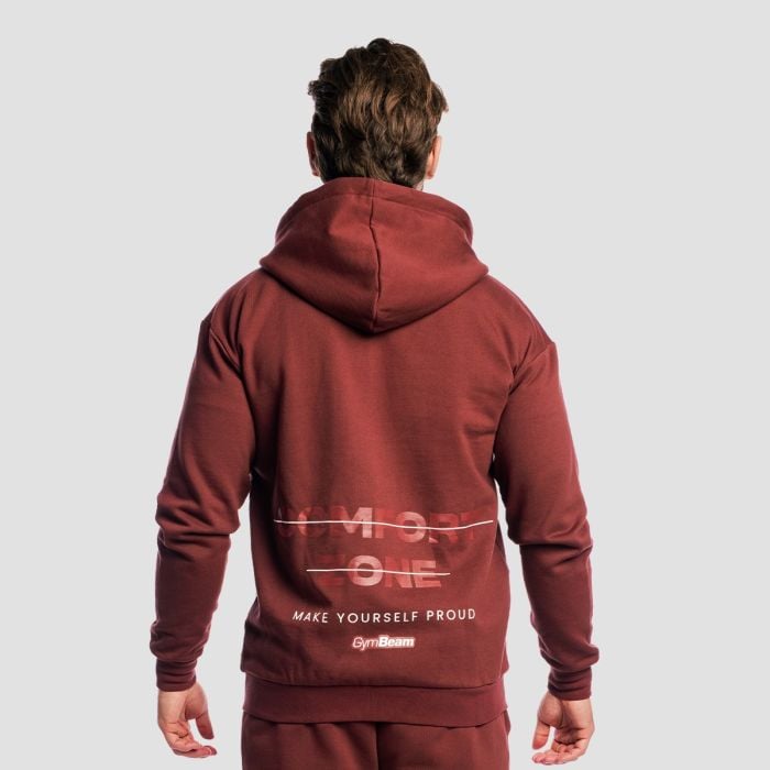 Muška dukserica Zone Zip Up Cherrywood - GymBeam XXL