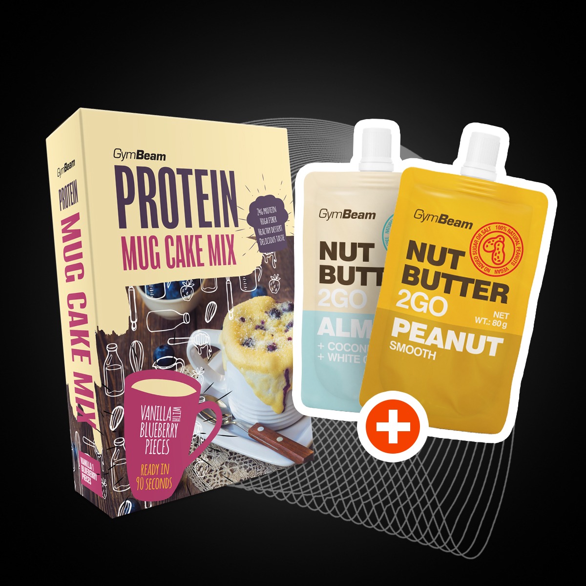 Proteinski Mug Cake Mix 500 g - GymBeam + pokloni 