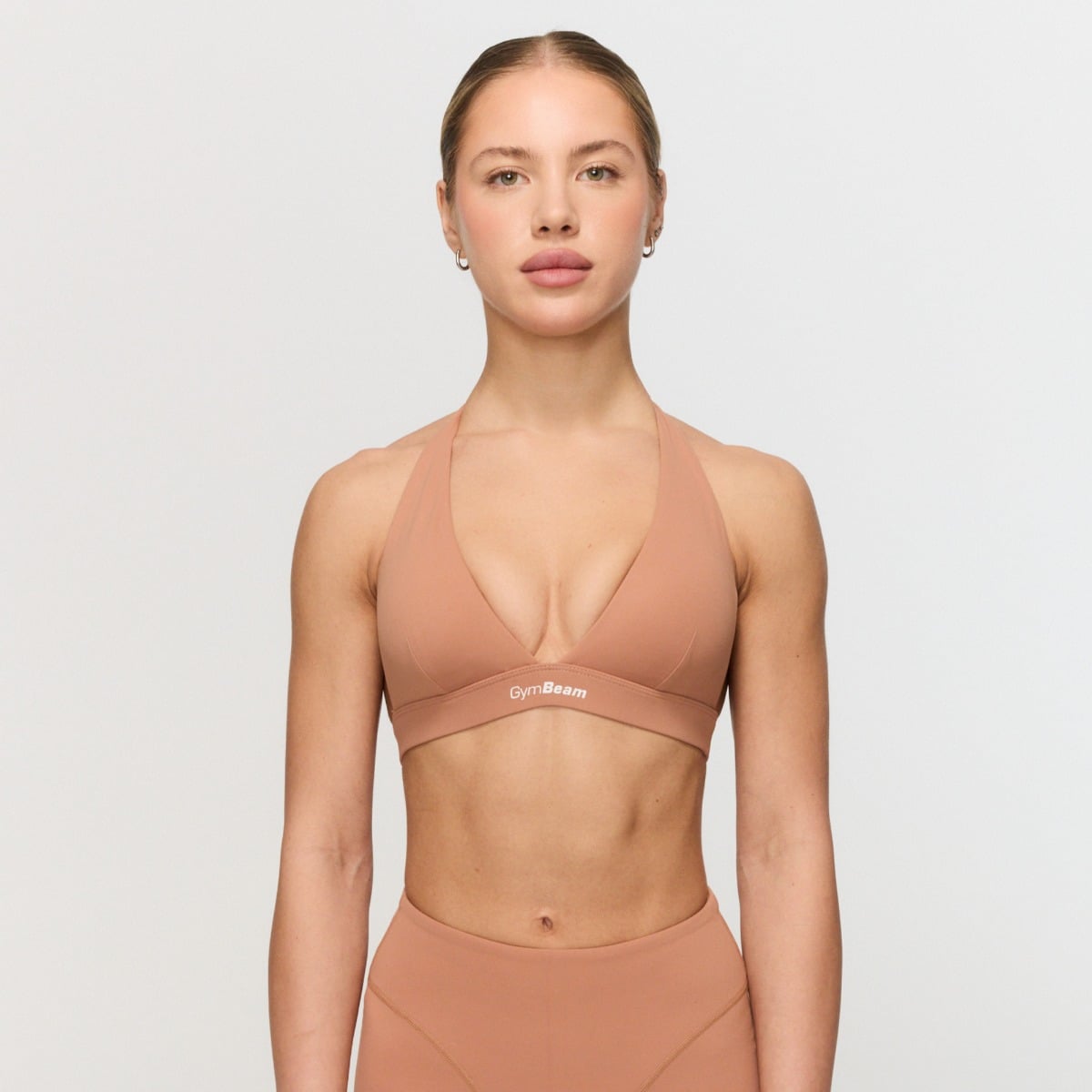 Sportski grudnjak Fierce Halter Caramel – GymBeam