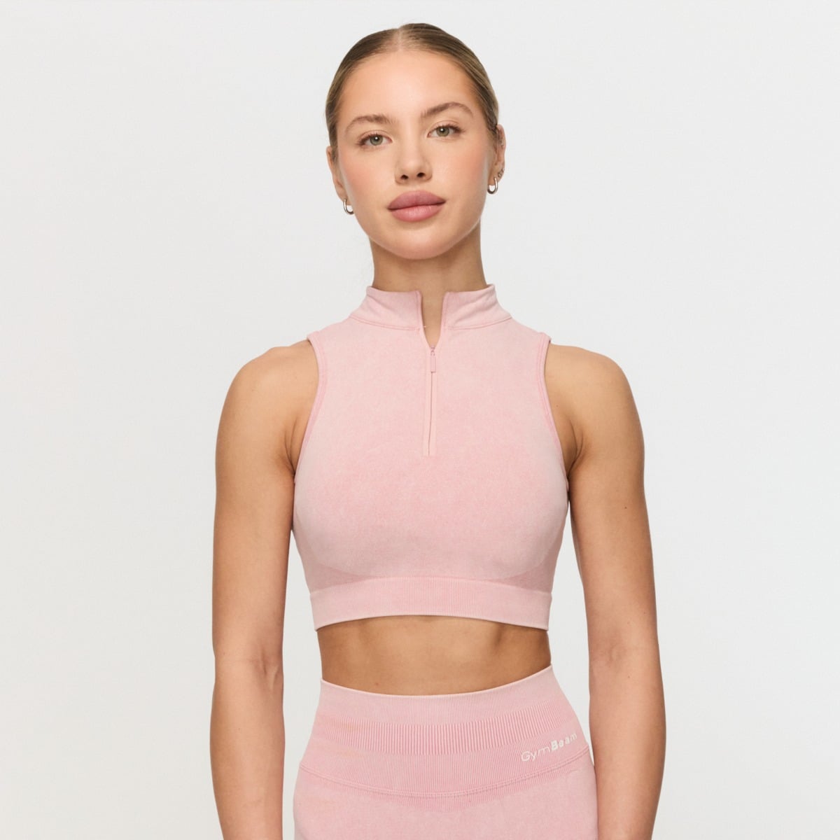 Ženski bešavni sportski grudnjak Fierce Baby Pink - GymBeam