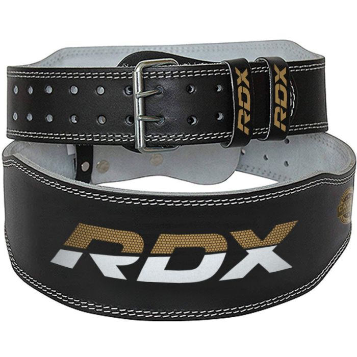 Fitness remen 6“ Leather Black/Gold - RDX Sports