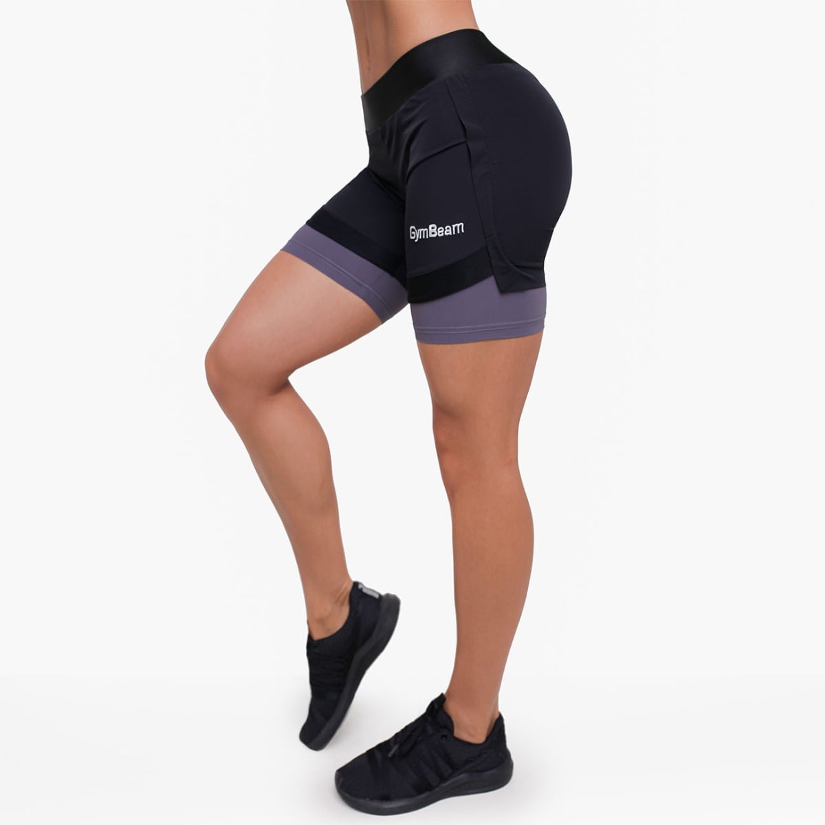Ženski šorc 2in1 Black Grey - GymBeam