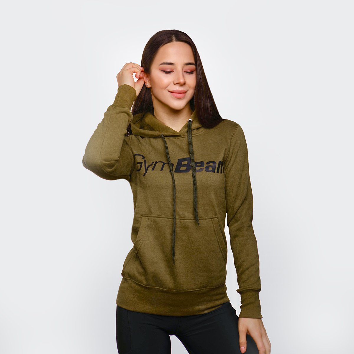 Women‘s Hoodie Athlete Military Green - GymBeam