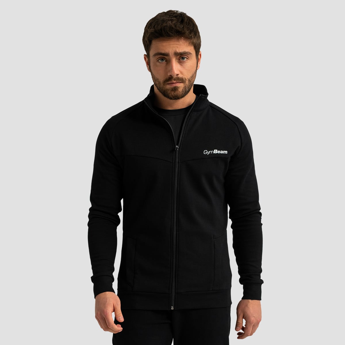 Muška dukserica Zip Up Limitless Black - GymBeam